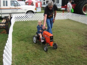 big orange tractor