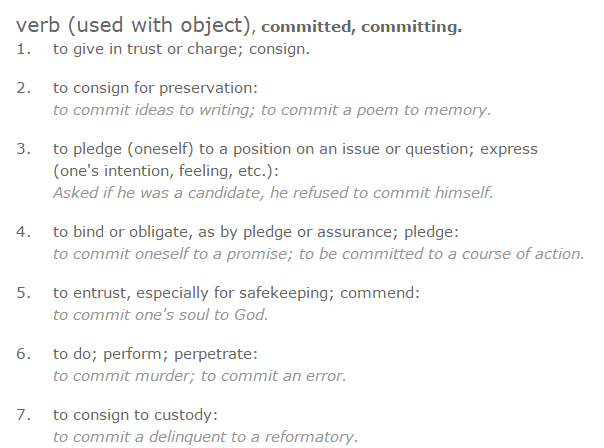 definitions of committed