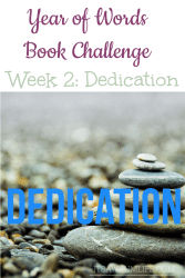 Year of words book challenge week 2 dedication ItsaWahmLife.com