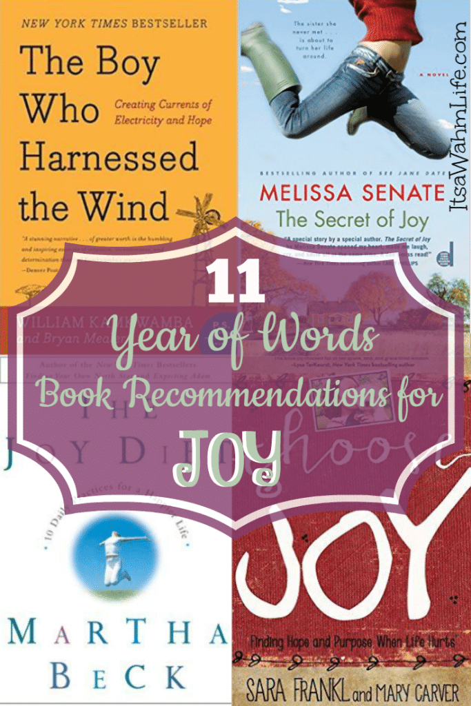 11 Year of Words book recommendations for the word Joy ItsaWahmLife.com