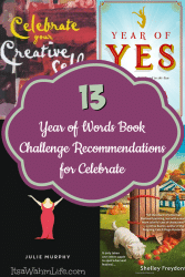 13 year of words book challenge recommendations for the word celebrate. ItsaWahmLife.com