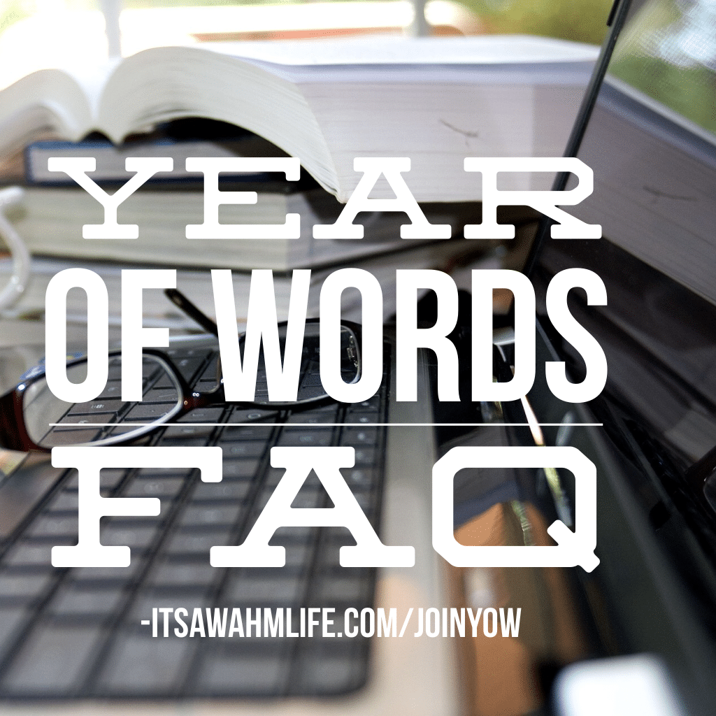 Year of words book club FAQ ItsaWahmLife.com