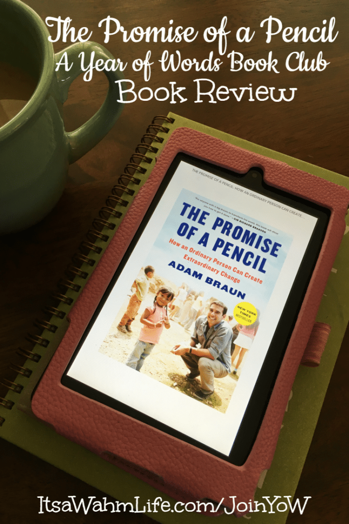 The Promise of a Pencil, Year of Words Book Club Book Review. ItsaWahmLife.com/JoinYoW