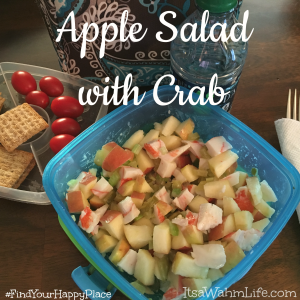 Apple salad with crab ItsaWahmLife.com (an A-Z blogging challenge post)