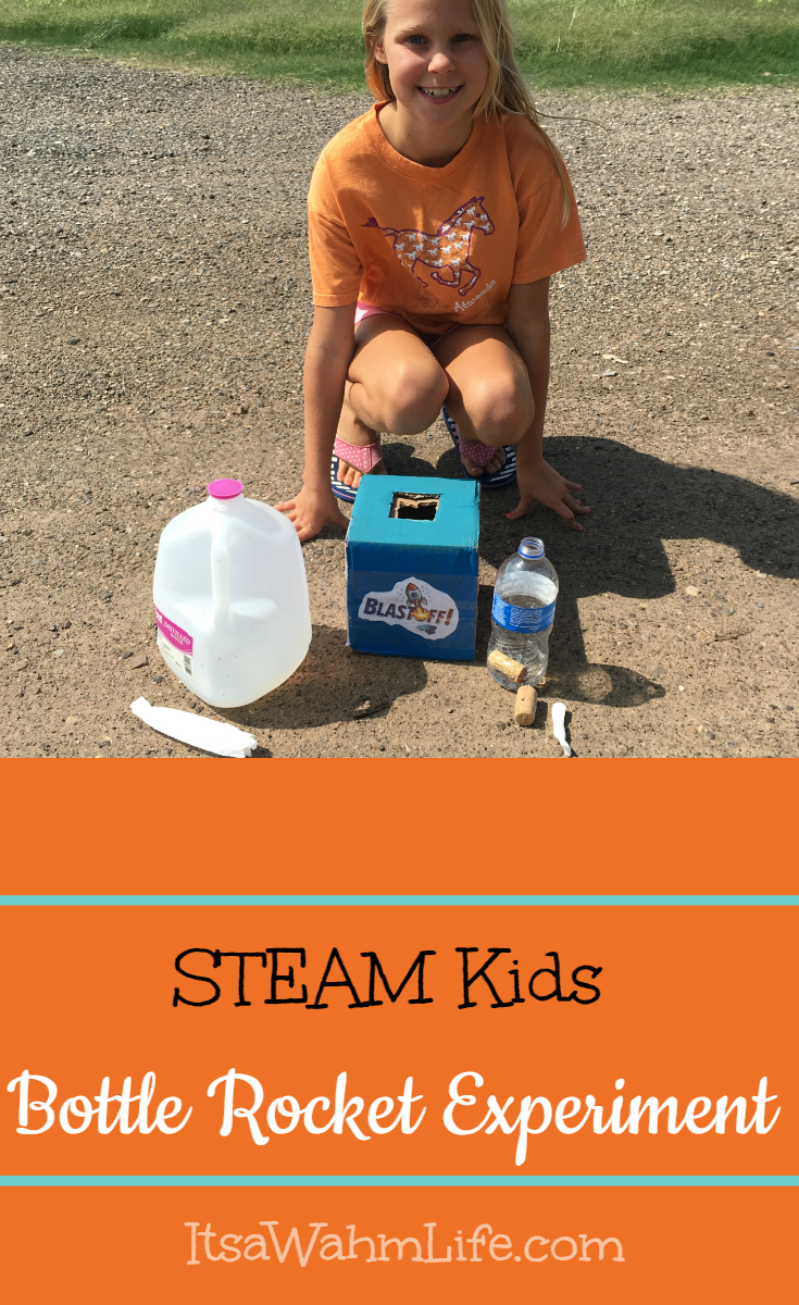 STEAM Kids: Bottle Rocket Experiment at ItsaWahmLife.com
