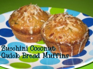 zucchini coconut quick bread muffins